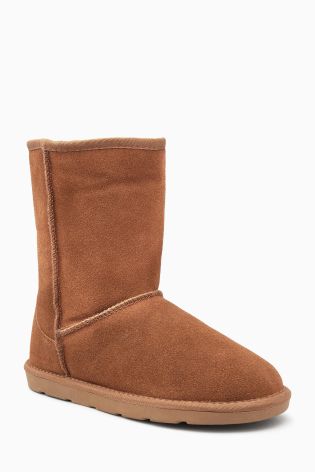 Borg Lined Suede Boots